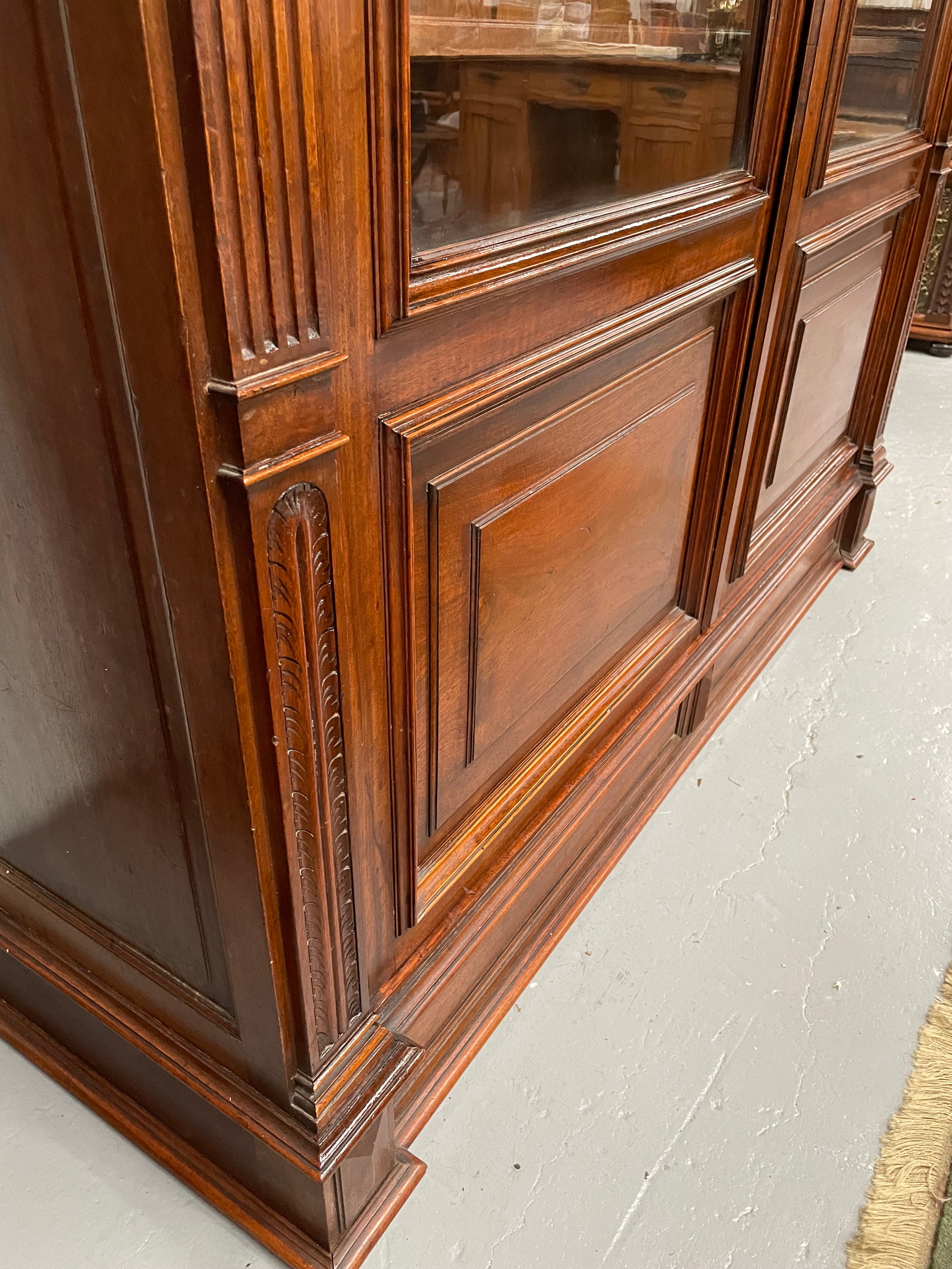 Grand French Walnut Louis XVI Style Two Door Bookcase | Antique & Vintage | Moonee Ponds Antiques | Australia Wide Delivery