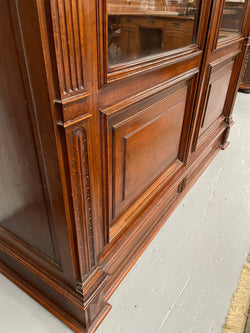 Grand French Walnut Louis XVI Style Two Door Bookcase | Antique & Vintage | Moonee Ponds Antiques | Australia Wide Delivery