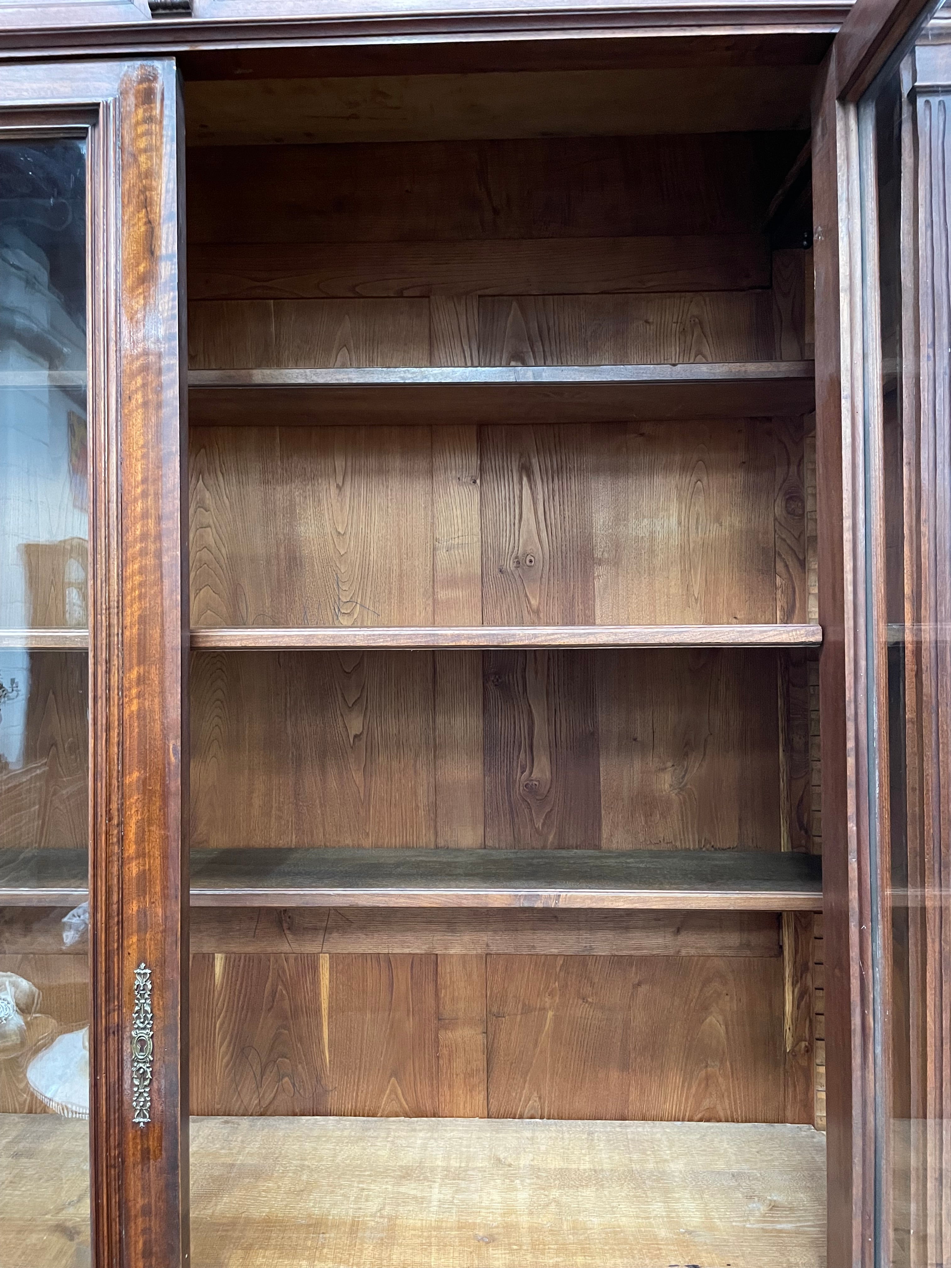 Grand French Walnut Louis XVI Style Two Door Bookcase | Antique & Vintage | Moonee Ponds Antiques | Australia Wide Delivery