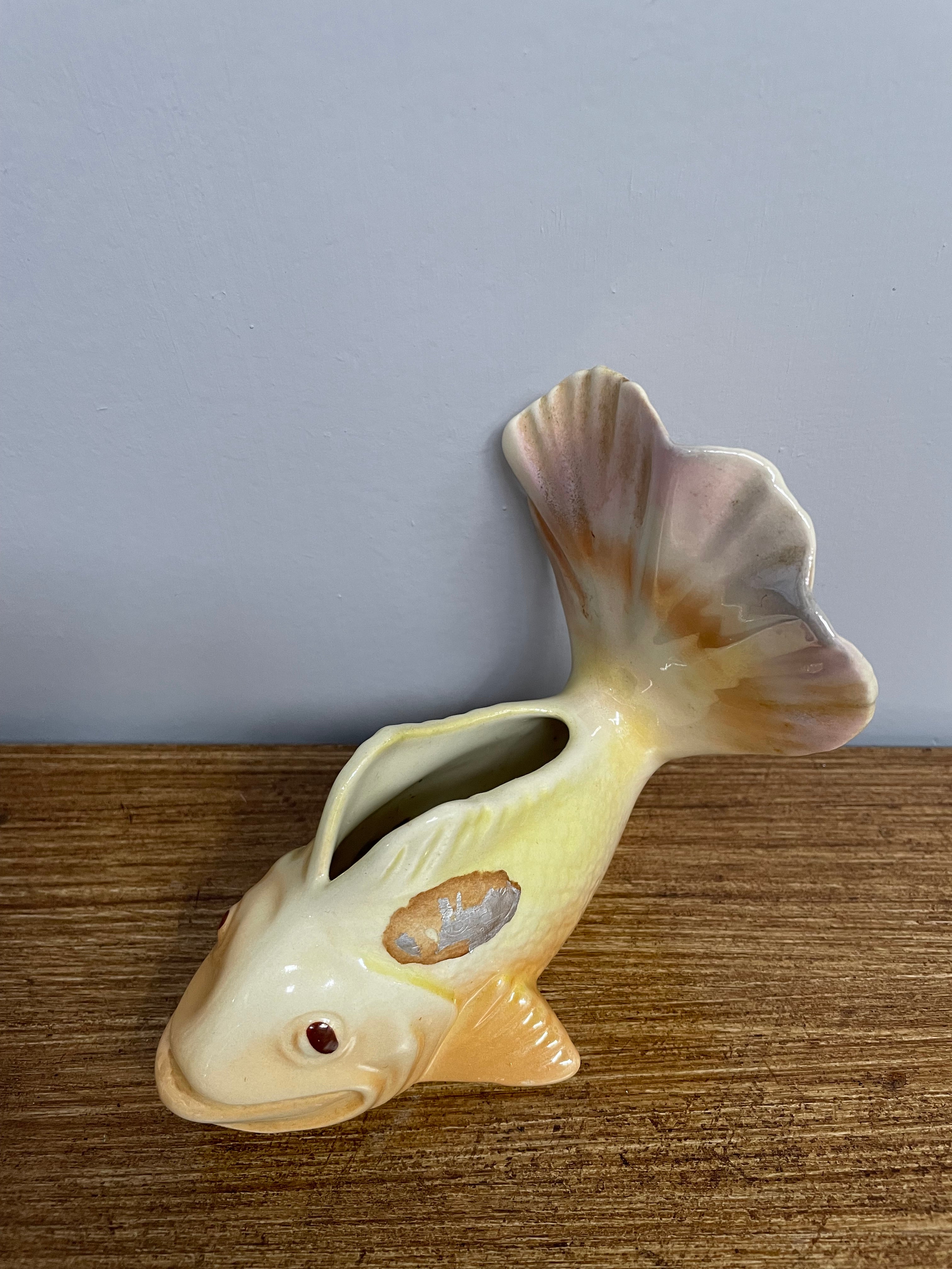 Australian Mid Century Wembley Gold Fish Vase | Antique & Vintage | Moonee Ponds Antiques | Australia Wide Delivery
