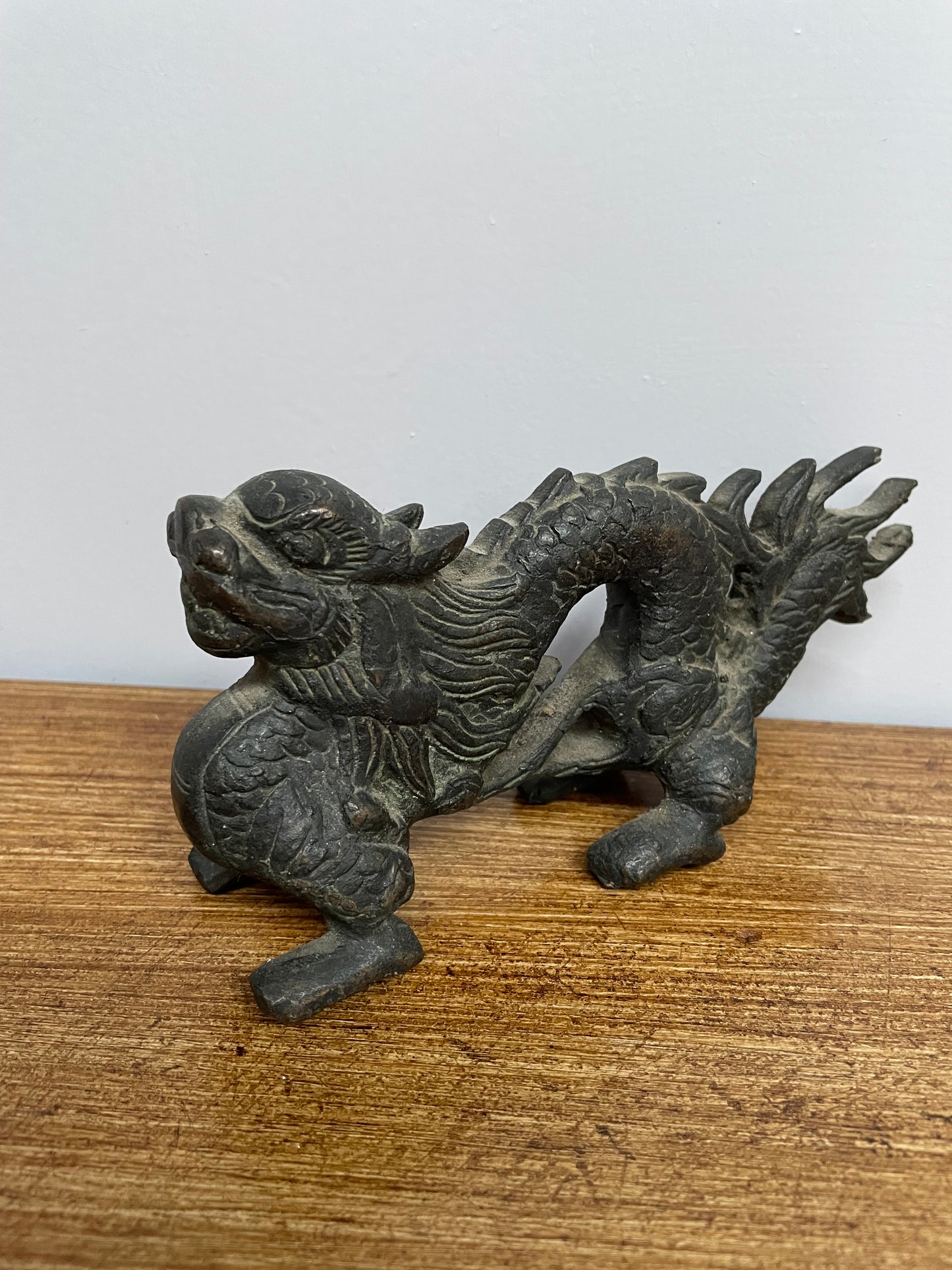 Vintages Antique Bronze Chinese Dragoon