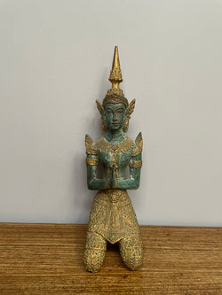 Antique Gilt Bronze Green Patina Bhudda | Antique & Vintage | Moonee Ponds Antiques | Australia Wide Delivery