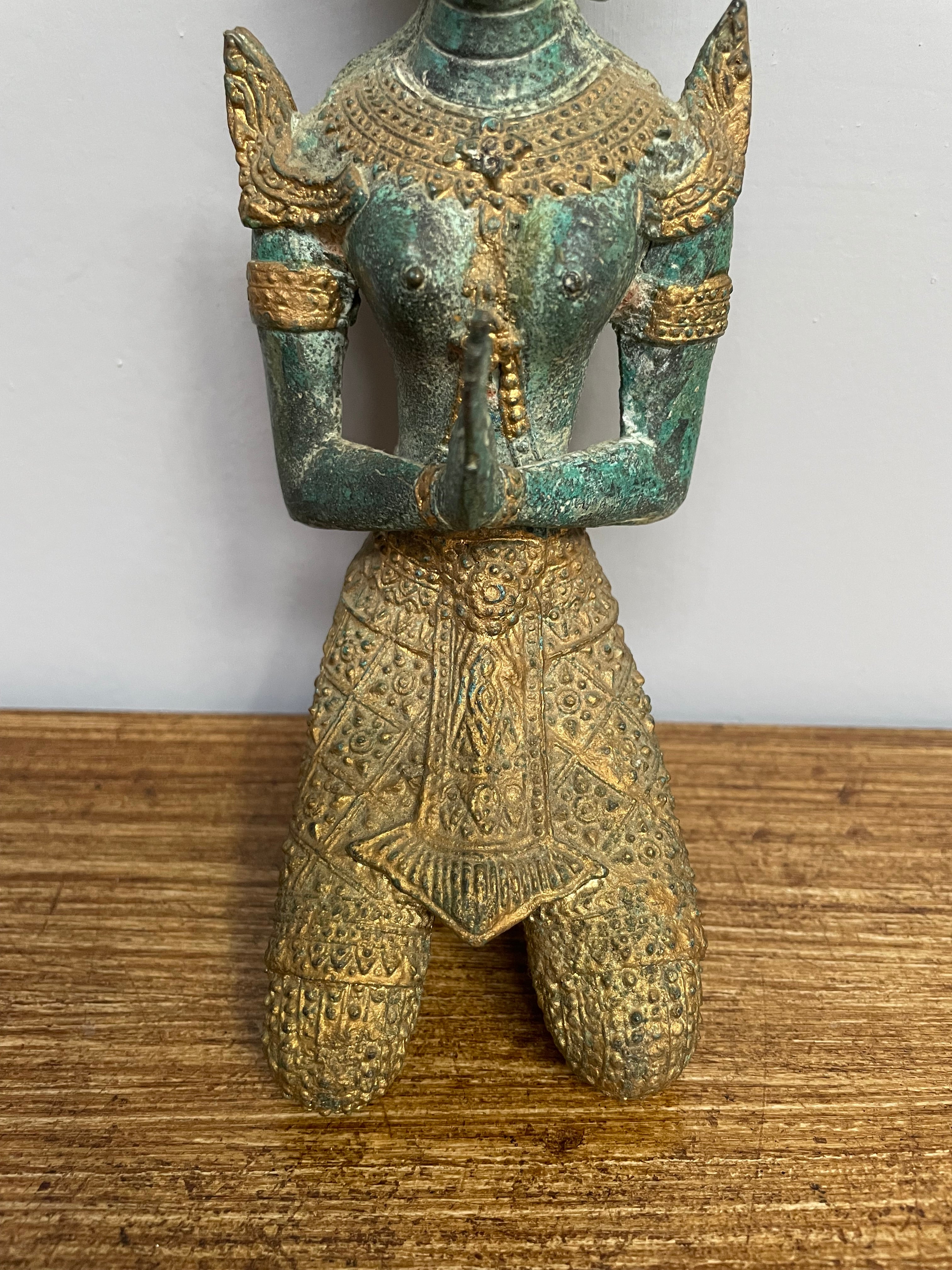 Antique Gilt Bronze Green Patina Bhudda | Antique & Vintage | Moonee Ponds Antiques | Australia Wide Delivery