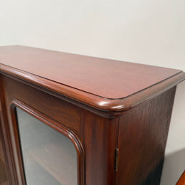 Victorian Cedar Two Door Display Cabinet / Bookcase