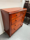 Cedar Five Drawer Chest On Bun Feet | Antique & Vintage | Moonee Ponds Antiques | Australia Wide Delivery