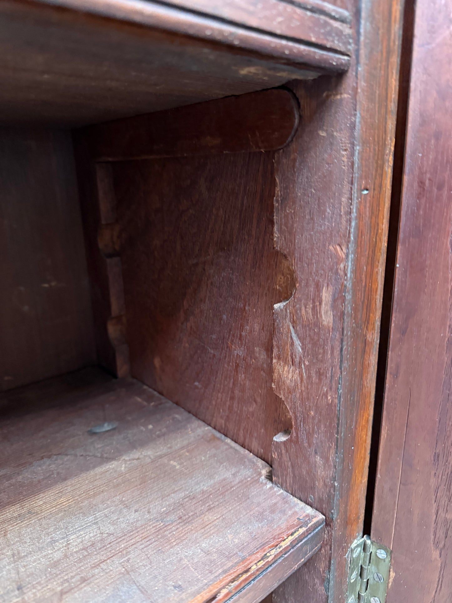 Victorian Cedar Two Door Display Cabinet / Bookcase