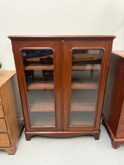 Victorian Cedar Two Door Display Cabinet / Bookcase | Antique & Vintage | Moonee Ponds Antiques | Australia Wide Delivery