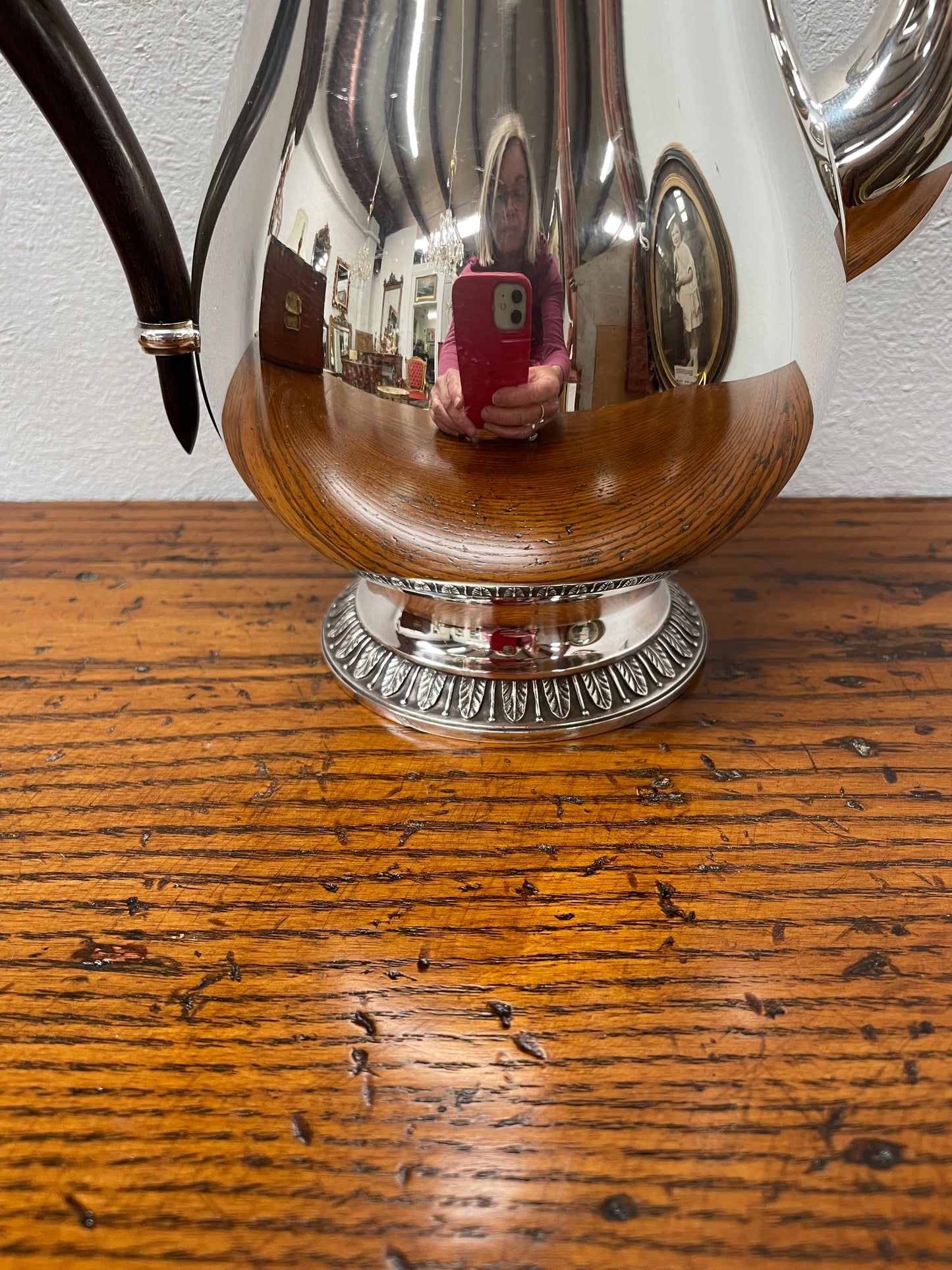 Christofle French Empire Style "Malmaison" Silver Plated Teapot