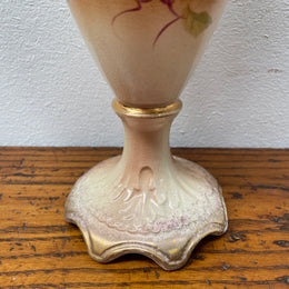 Charming Hand Painted Edwardian Urn Shaped Vase