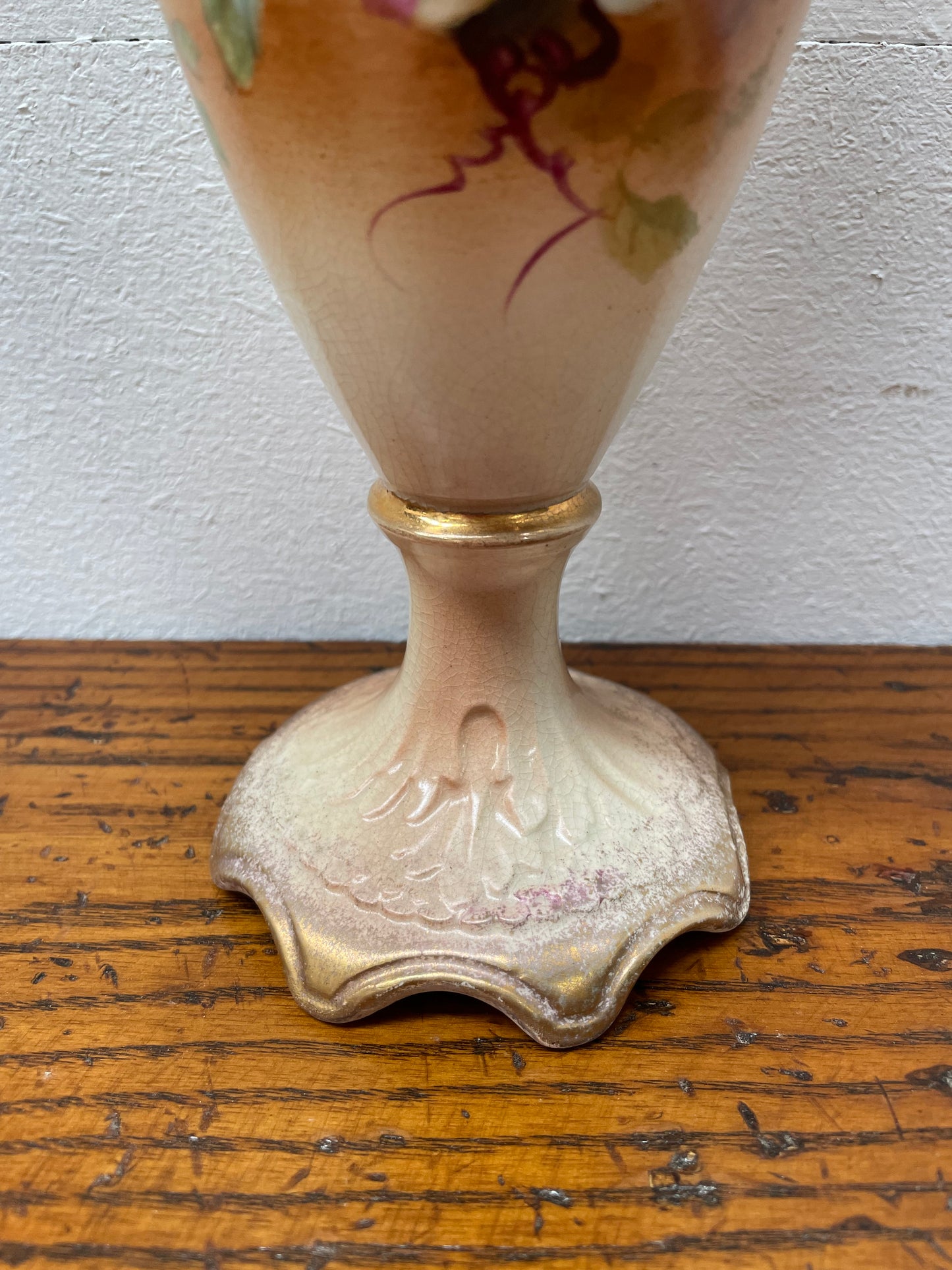 Charming Hand Painted Edwardian Urn Shaped Vase