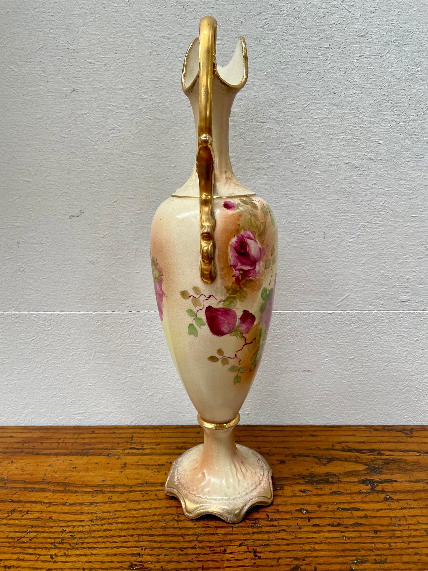 Charming Hand Painted Edwardian Urn Shaped Vase