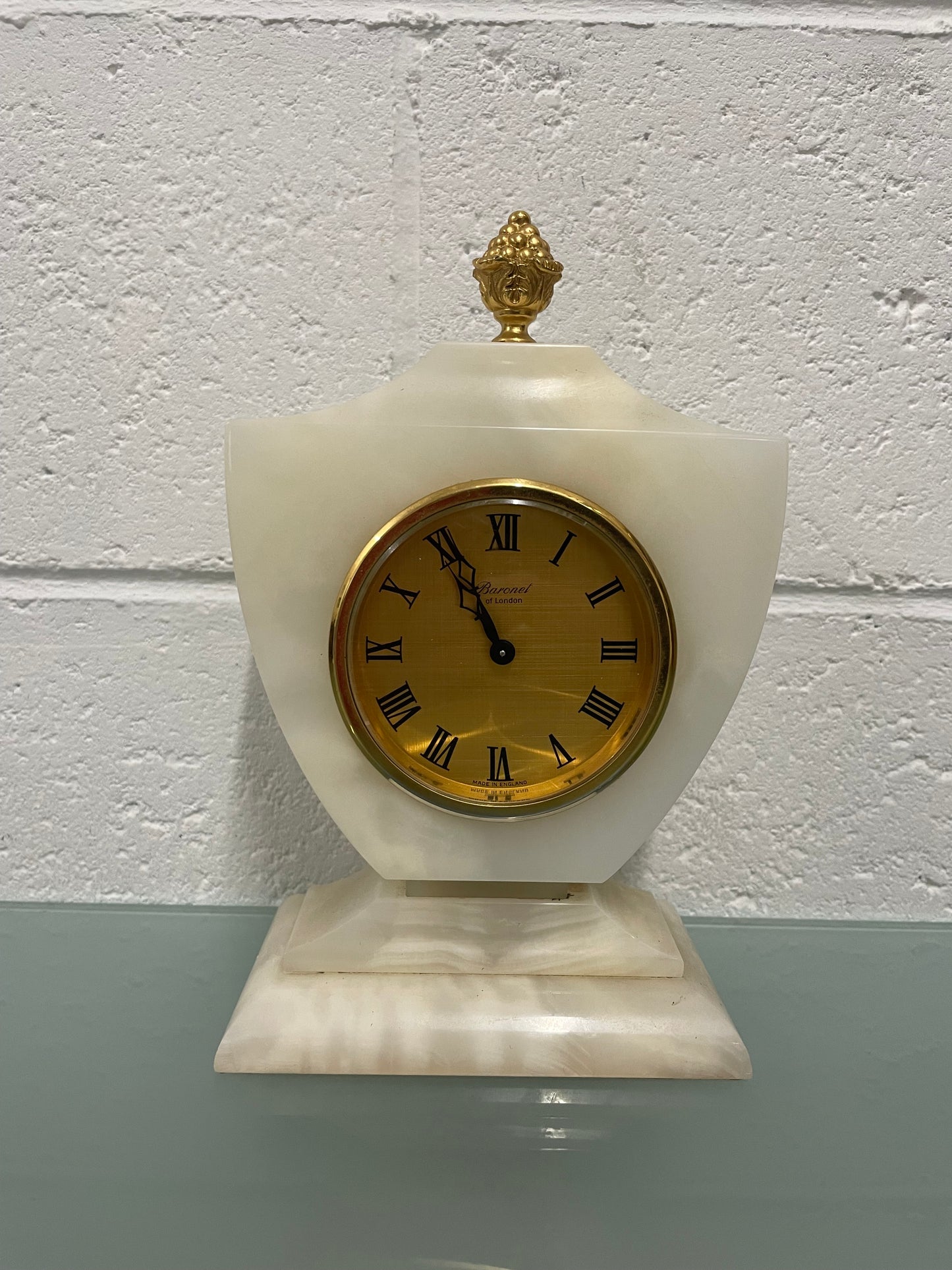 Onyx Marble Desk/Mantel Clock