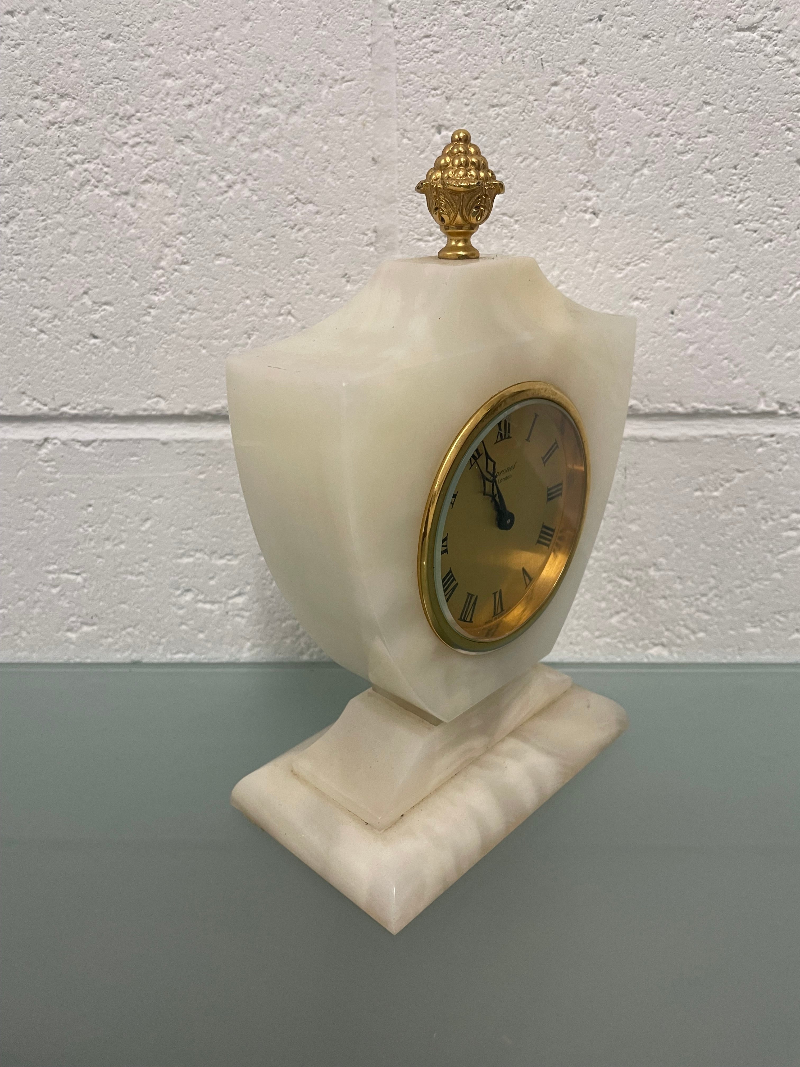 Onyx Marble Desk/Mantel Clock | Antique & Vintage | Moonee Ponds Antiques | Australia Wide Delivery