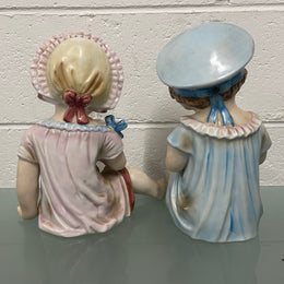 Pair of Vintage Piano Doll Figures