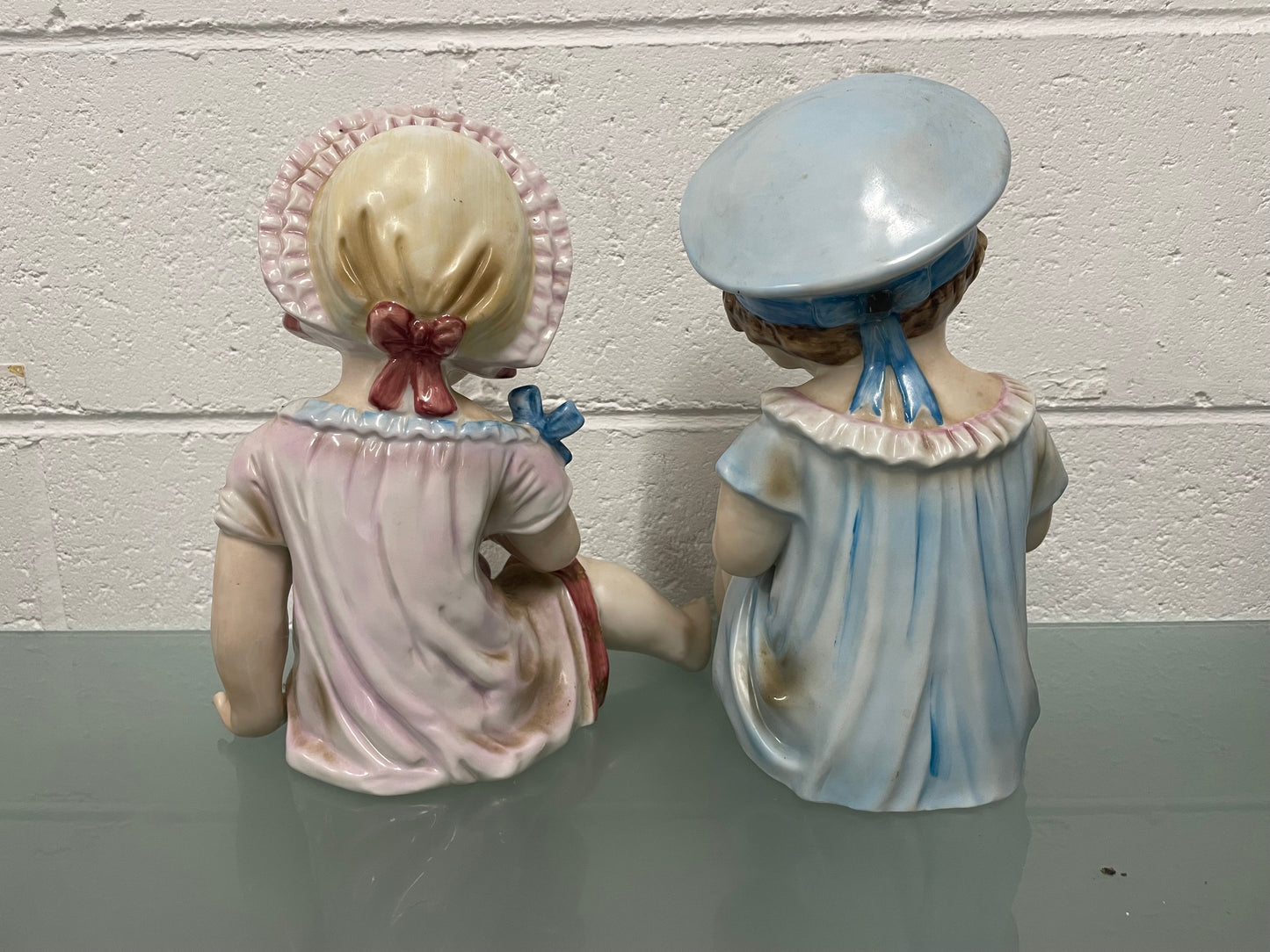 Pair of Vintage Piano Doll Figures