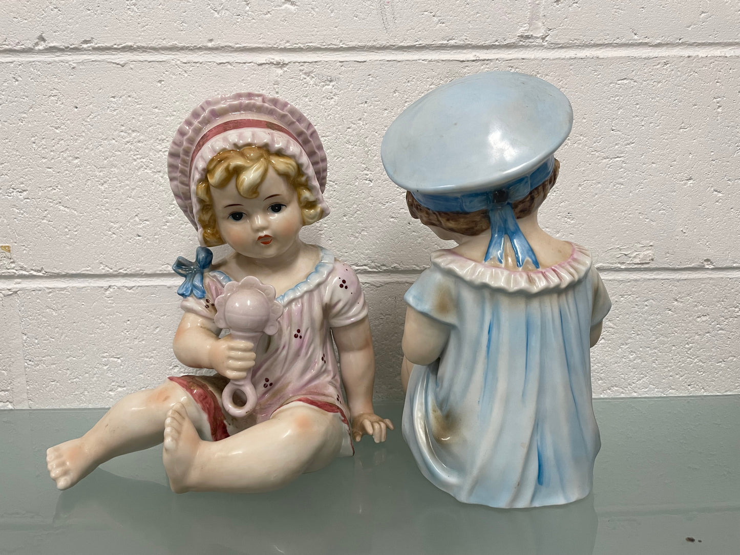 Pair of Vintage Piano Doll Figures