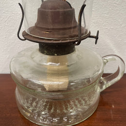 Vintage Kerosene Glass Lamp