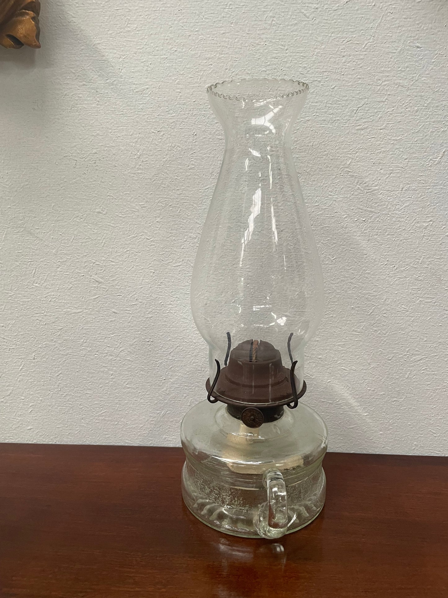 Vintage Kerosene Glass Lamp