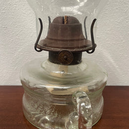 Vintage Kerosene Glass Lamp