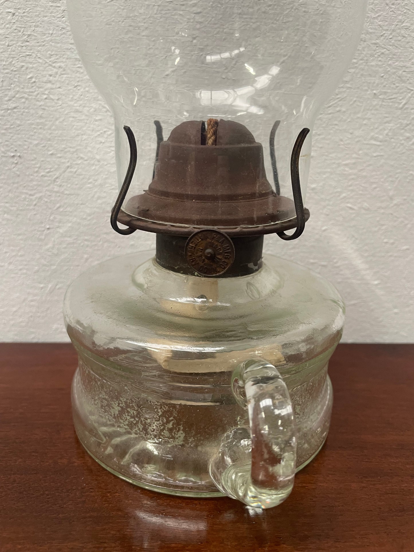 Vintage Kerosene Glass Lamp