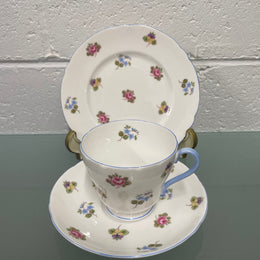 Shelley China Trio Made in England "Rose Pansy Forget-Me-Not" 13424