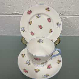 Shelley China Trio Made in England "Rose Pansy Forget-Me-Not" 13424