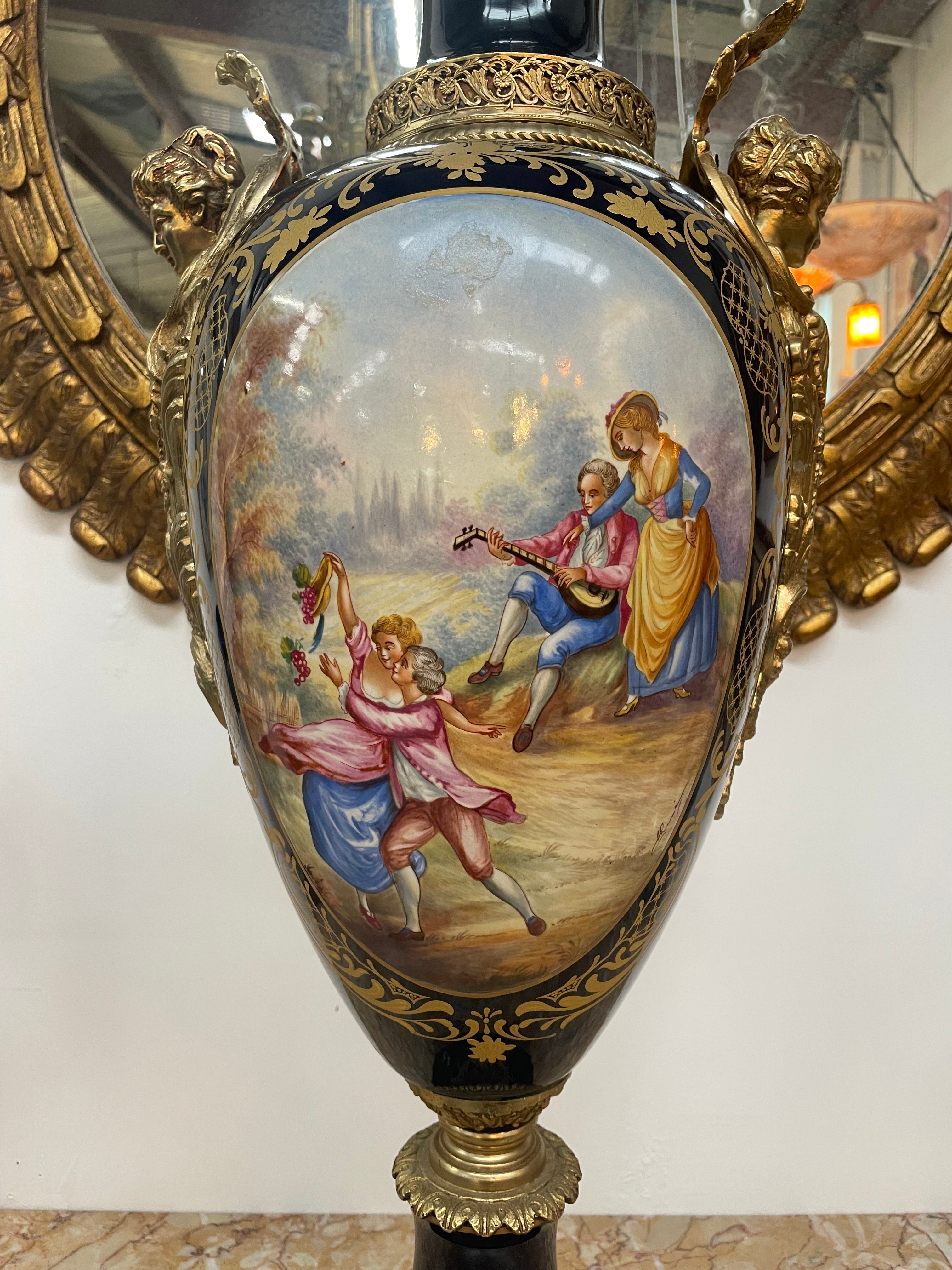 Beautiful Large French Sevres Style Vase | Antique & Vintage | Moonee Ponds Antiques | Australia Wide Delivery