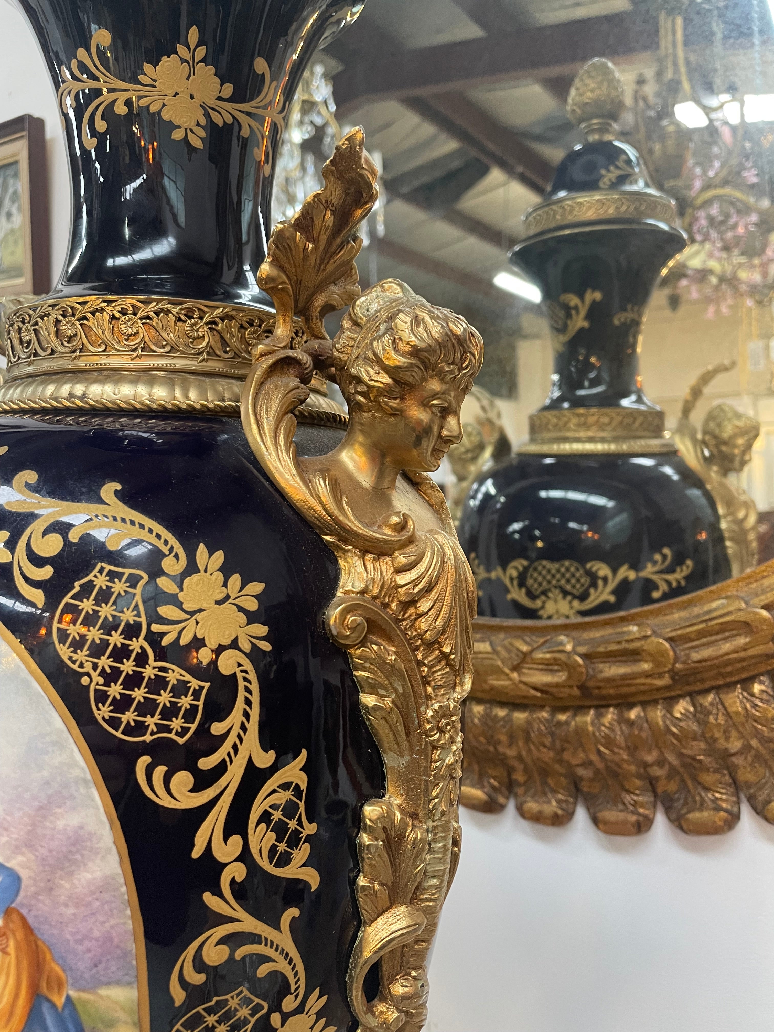 Beautiful Large French Sevres Style Vase | Antique & Vintage | Moonee Ponds Antiques | Australia Wide Delivery