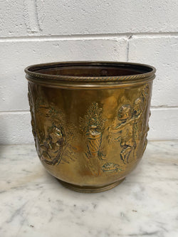 Beautiful French Antique Brass Jardinière Decorated with Cherubs | Antique & Vintage | Moonee Ponds Antiques | Australia Wide Delivery