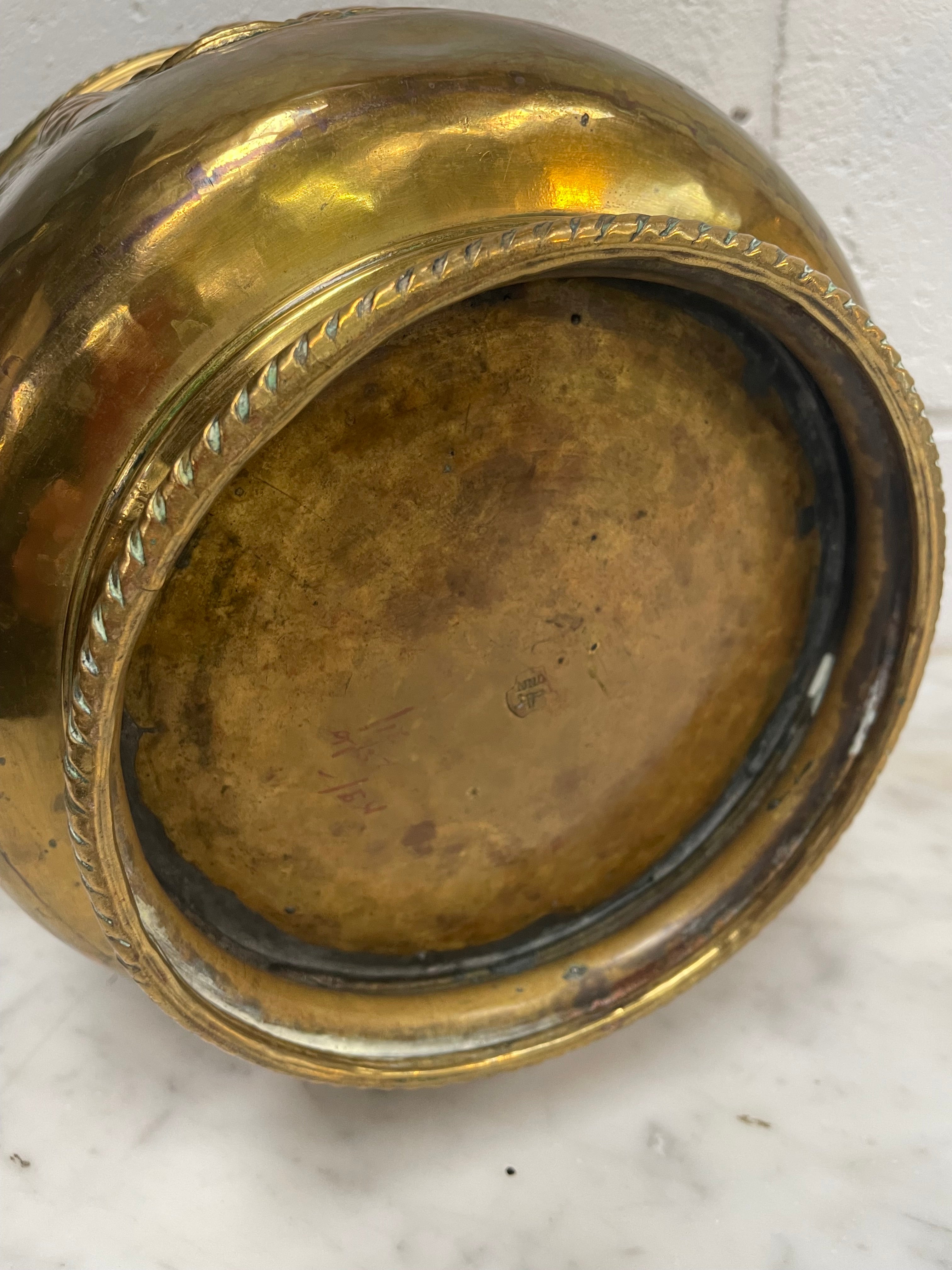 Beautiful French Antique Brass Jardinière Decorated with Cherubs | Antique & Vintage | Moonee Ponds Antiques | Australia Wide Delivery