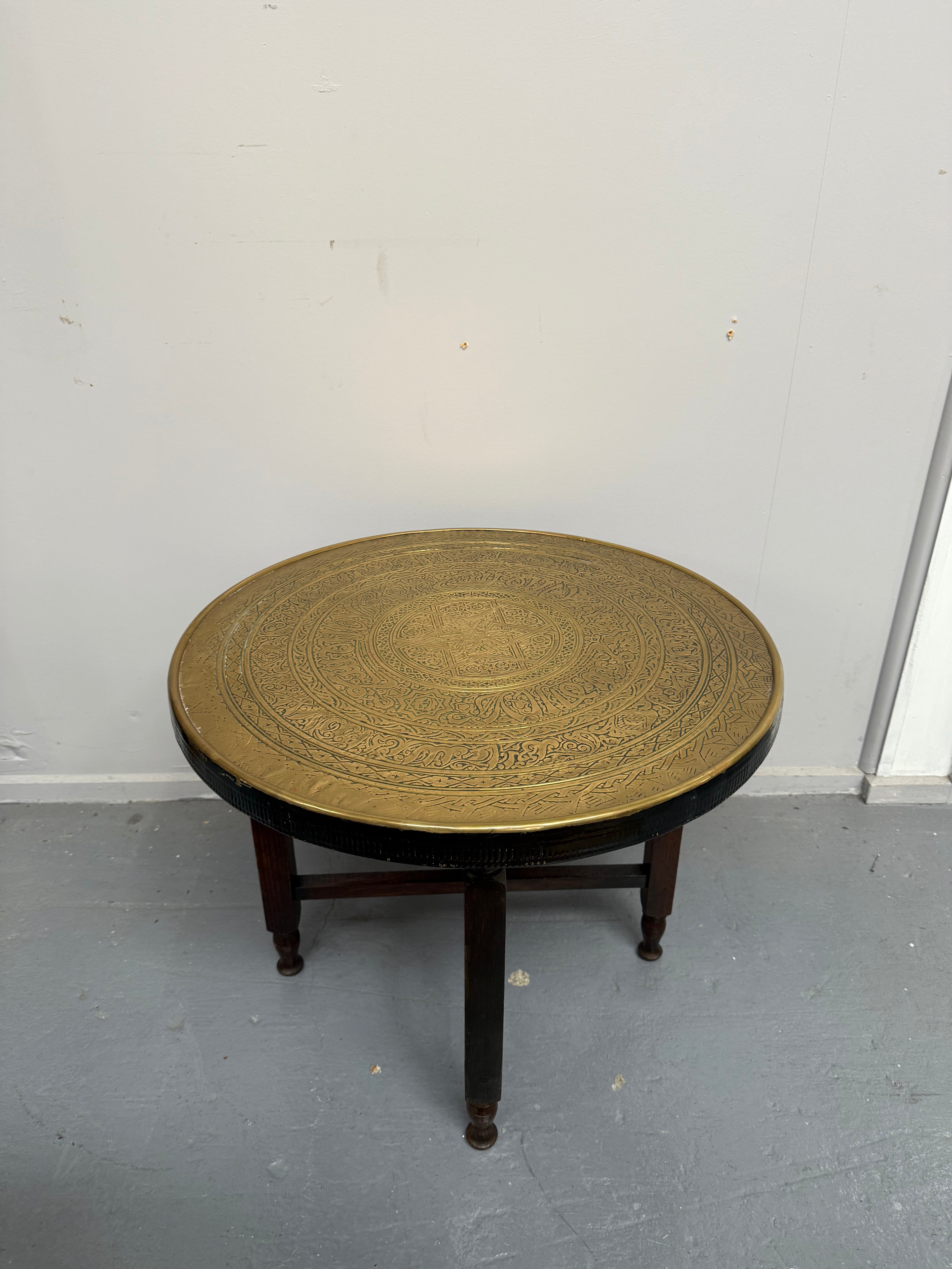 Decorative Brass Top Coffee/ Side Table | Antique & Vintage | Moonee Ponds Antiques | Australia Wide Delivery