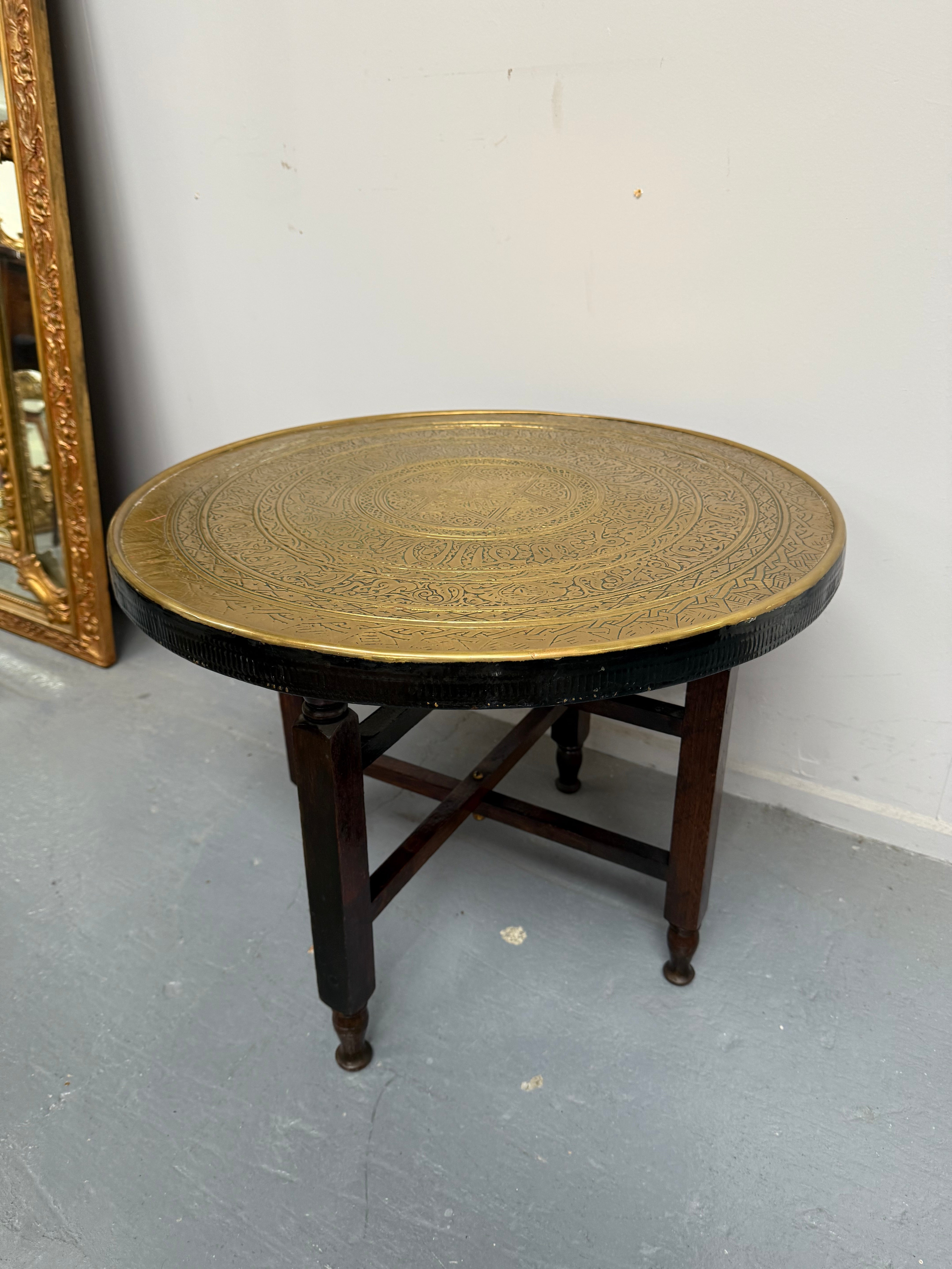 Decorative Brass Top Coffee/ Side Table | Antique & Vintage | Moonee Ponds Antiques | Australia Wide Delivery