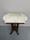 Bevilled Marble Top Mahogany Side Table With Birdcage Base | Antique & Vintage | Moonee Ponds Antiques | Australia Wide Delivery