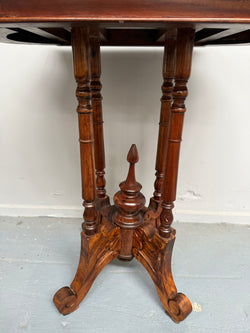 Bevilled Marble Top Mahogany Side Table With Birdcage Base | Antique & Vintage | Moonee Ponds Antiques | Australia Wide Delivery