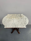 Bevilled Marble Top Mahogany Side Table With Birdcage Base | Antique & Vintage | Moonee Ponds Antiques | Australia Wide Delivery