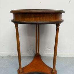 Small Occasional Empire Style  Column Drum Table