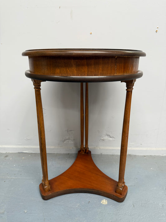 Small Occasional Empire Style  Column Drum Table