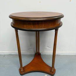 Small Occasional Empire Style  Column Drum Table