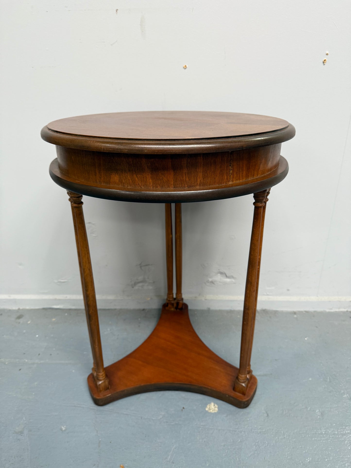 Small Occasional Empire Style  Column Drum Table