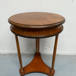 Small Occasional Empire Style  Column Drum Table