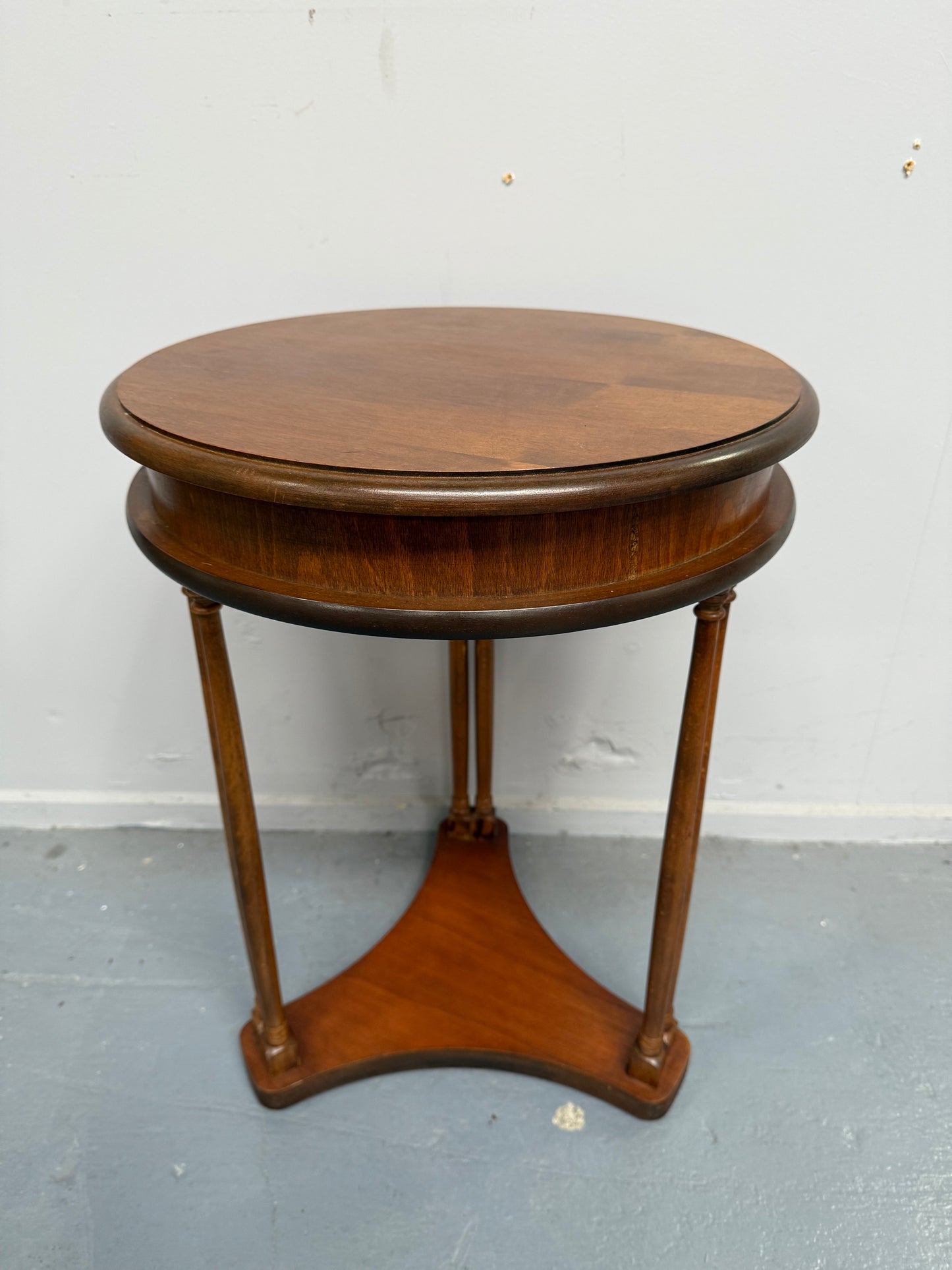 Small Occasional Empire Style  Column Drum Table