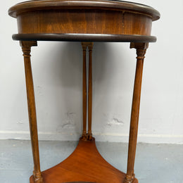 Small Occasional Empire Style  Column Drum Table