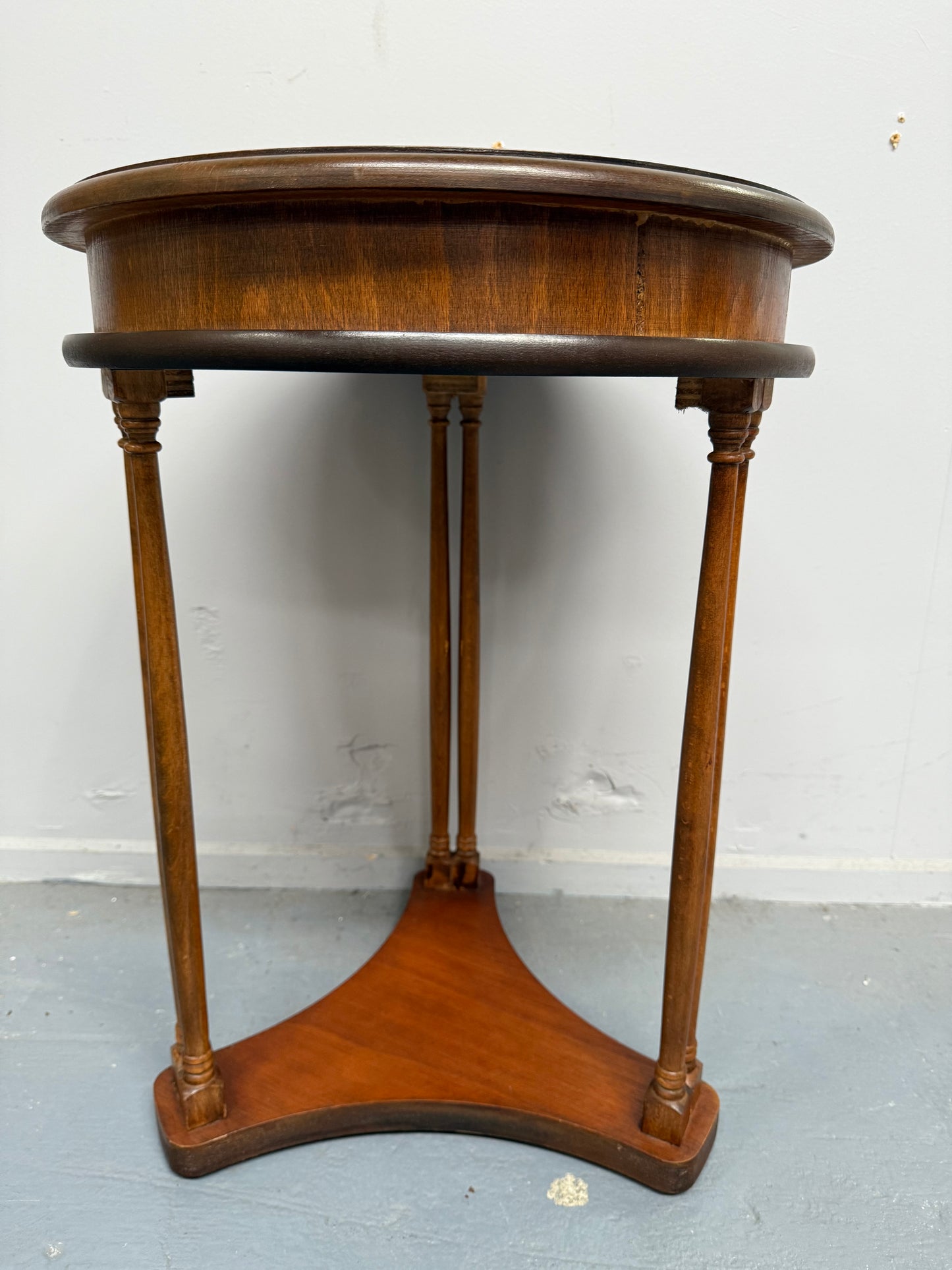 Small Occasional Empire Style  Column Drum Table