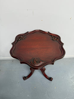 Vintage Mashogany Pie Crust Tea Wine Side Table | Antique & Vintage | Moonee Ponds Antiques | Australia Wide Delivery
