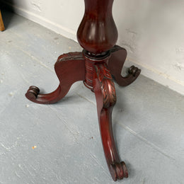 Vintage Mashogany Pie Crust Tea Wine Side Table