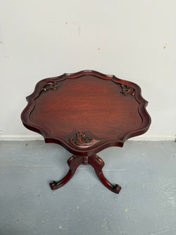 Vintage Mashogany Pie Crust Tea Wine Side Table | Antique & Vintage | Moonee Ponds Antiques | Australia Wide Delivery