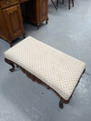 Antique 19th Century French Carved Walnut & Upholstered Stool | Antique & Vintage | Moonee Ponds Antiques | Australia Wide Delivery