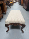 Antique 19th Century French Carved Walnut & Upholstered Stool | Antique & Vintage | Moonee Ponds Antiques | Australia Wide Delivery