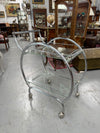 Stunning Art Deco Glass & Chrome Auto Trolley | Antique & Vintage | Moonee Ponds Antiques | Australia Wide Delivery