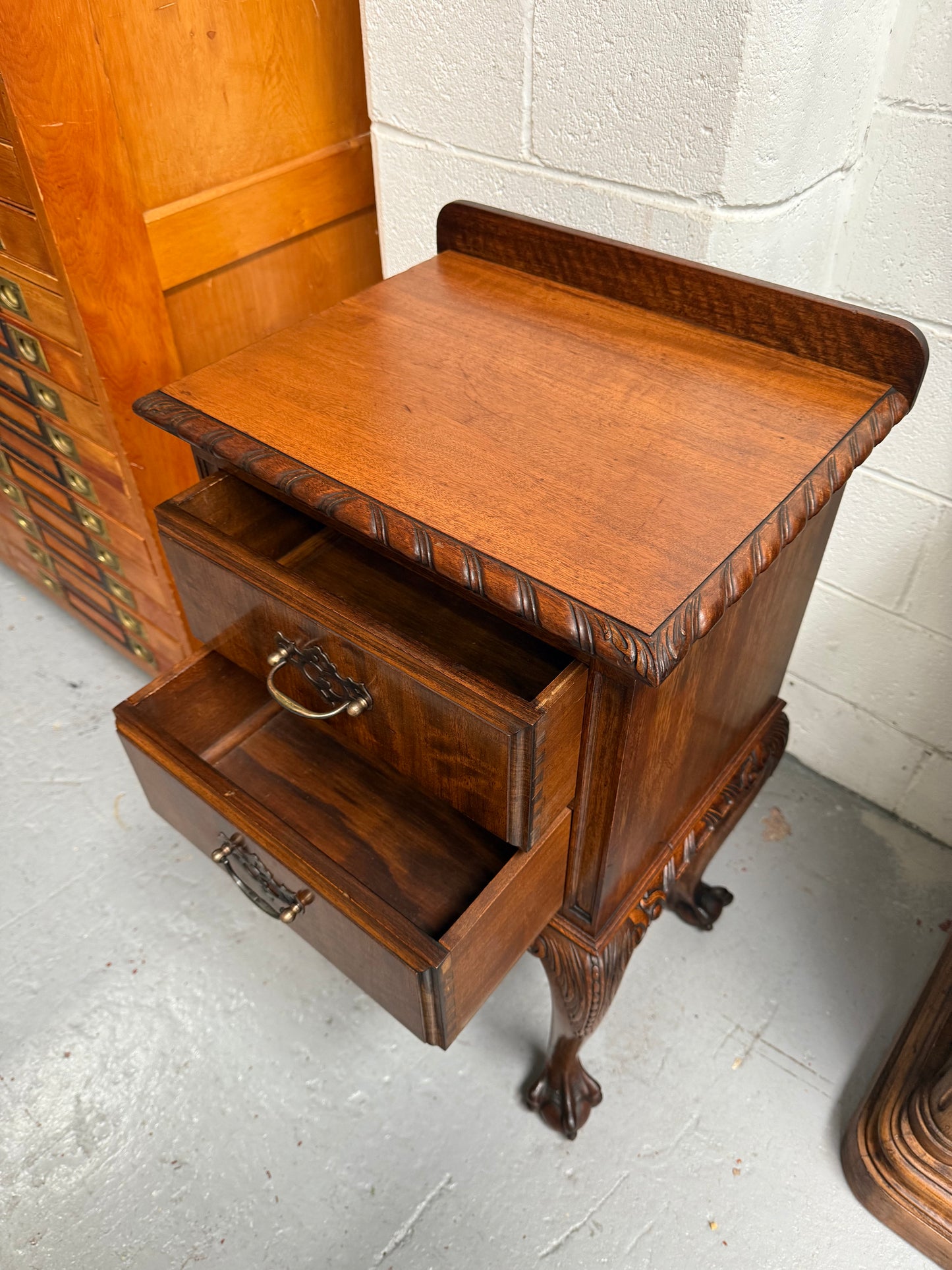 Versatile Vintage Chippendale Bedside Cabinet